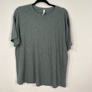 2/$30 Nordstrom Zella Heathered Green Athletic Crewneck T-shirt sz Small